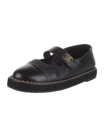 Chanel 2024 Interlocking CC Logo Mary Jane Flats