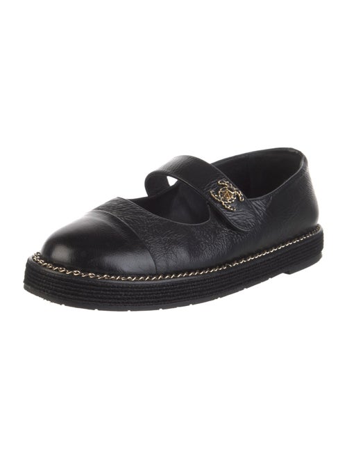 Chanel 2024 Interlocking CC Logo Mary Jane Flats