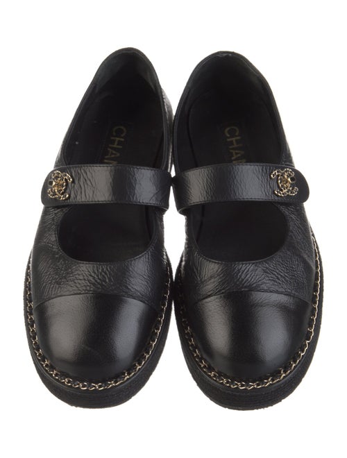 Chanel 2024 Interlocking CC Logo Mary Jane Flats