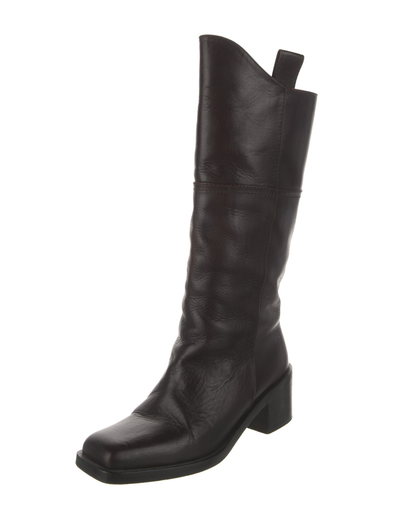 Chanel Interlocking CC Logo Leather Riding Boots