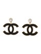 Chanel 2023 Strass Clip-On Drop Earrings
