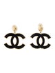 Chanel 2023 Strass Clip-On Drop Earrings