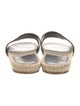 Chanel Interlocking CC Logo Leather Espadrilles