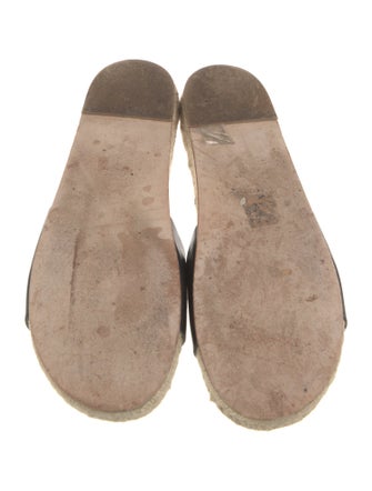 Chanel Interlocking CC Logo Leather Espadrilles