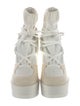 Chanel Interlocking CC Logo Nylon Lace-Up Boots