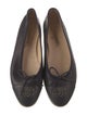 Chanel Interlocking CC Logo Leather Ballet Flats