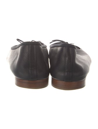 Chanel Interlocking CC Logo Leather Ballet Flats
