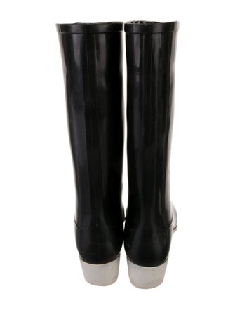 Chanel Interlocking CC Logo Rubber Rain Boots