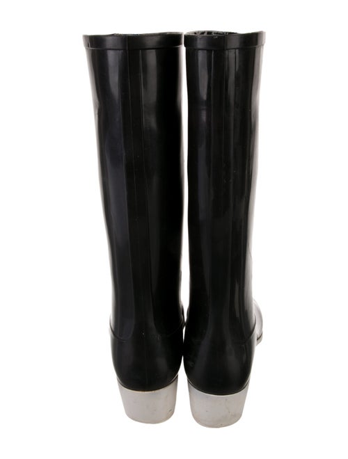 Chanel Interlocking CC Logo Rubber Rain Boots