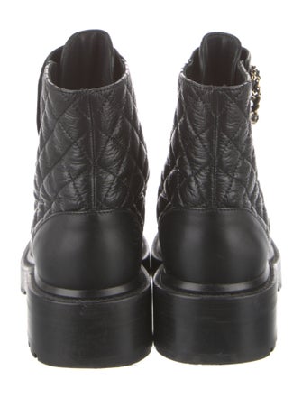 Chanel 2020 Interlocking CC Logo Combat Boots