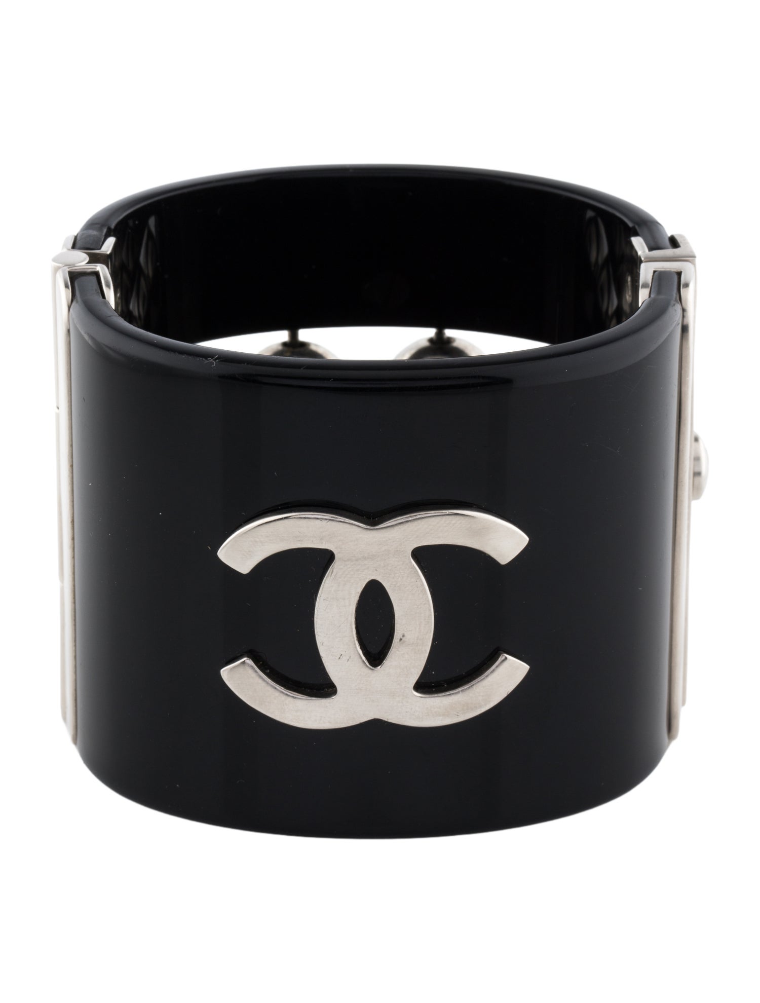 Chanel Resin CC Hinged Cuff
