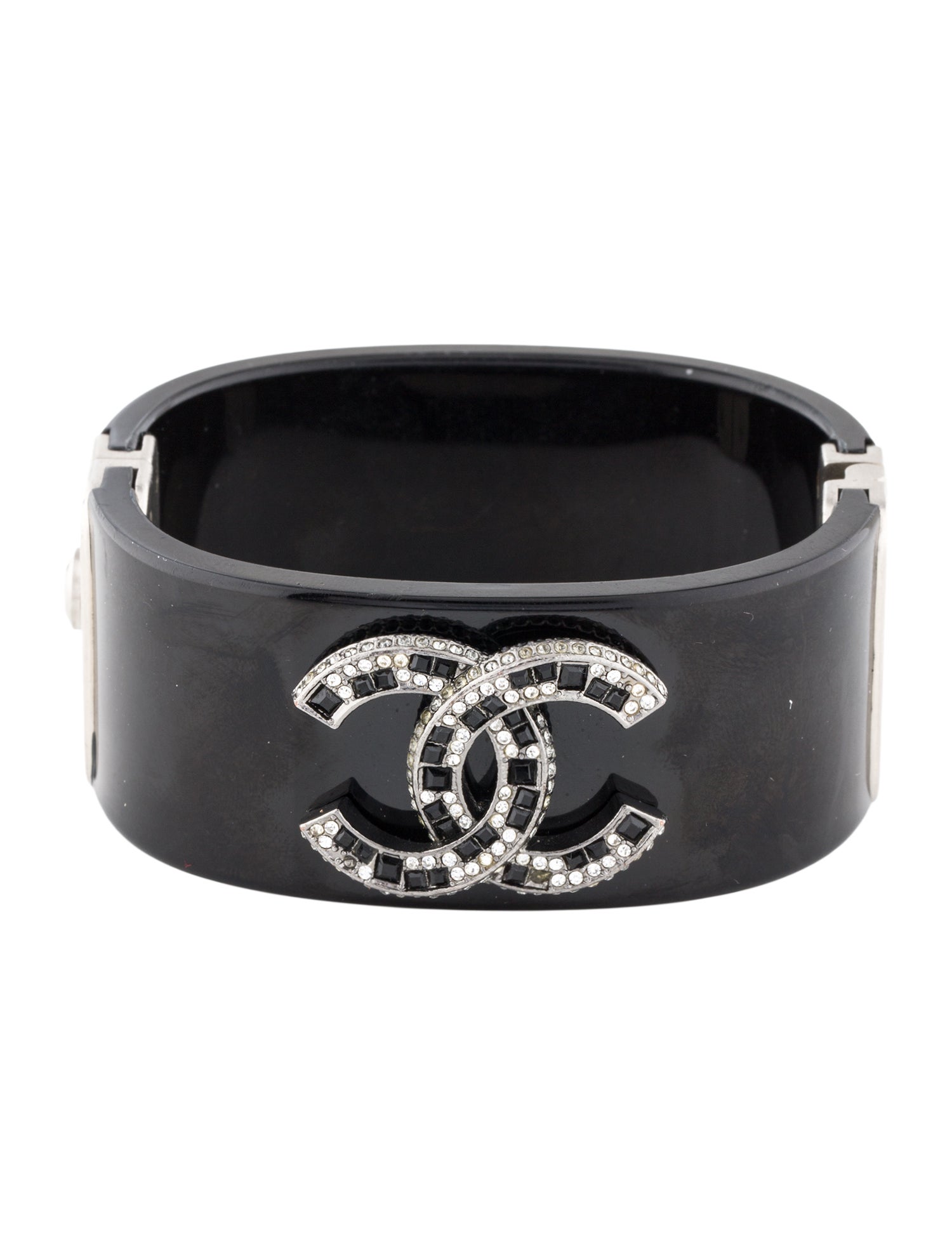 Chanel Strass & Resin CC Cuff Bracelet