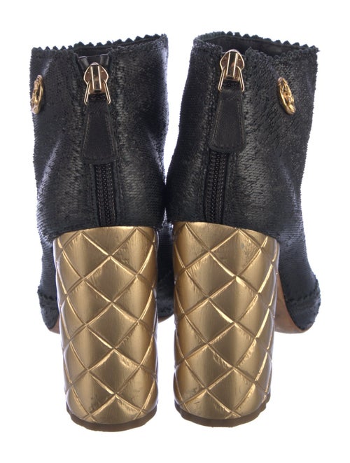 Chanel Interlocking CC Logo Leather Lace-Up Boots