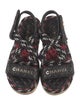 Chanel Interlocking CC Logo Leather Sandals