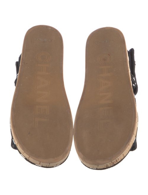 Chanel Interlocking CC Logo Leather Sandals