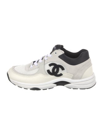 Chanel Interlocking CC Logo Leather Sneakers
