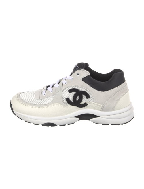 Chanel Interlocking CC Logo Leather Sneakers