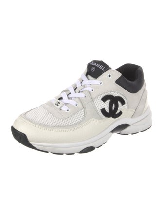 Chanel Interlocking CC Logo Leather Sneakers