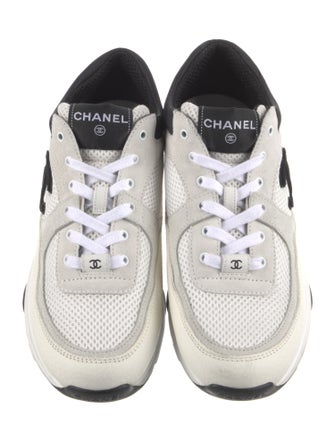 Chanel Interlocking CC Logo Leather Sneakers