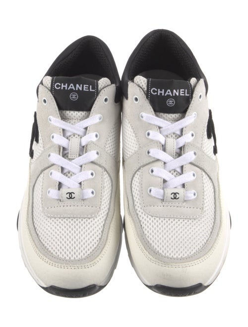 Chanel Interlocking CC Logo Leather Sneakers