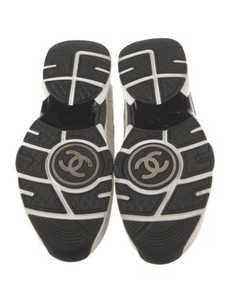 Chanel Interlocking CC Logo Leather Sneakers