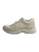 Chanel Interlocking CC Logo Suede Sneakers