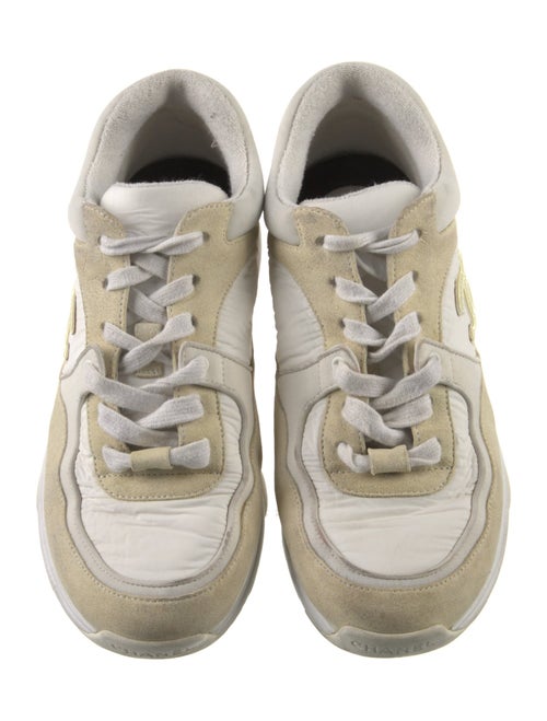 Chanel Interlocking CC Logo Suede Sneakers