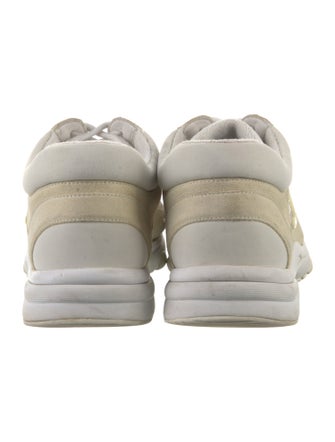 Chanel Interlocking CC Logo Suede Sneakers