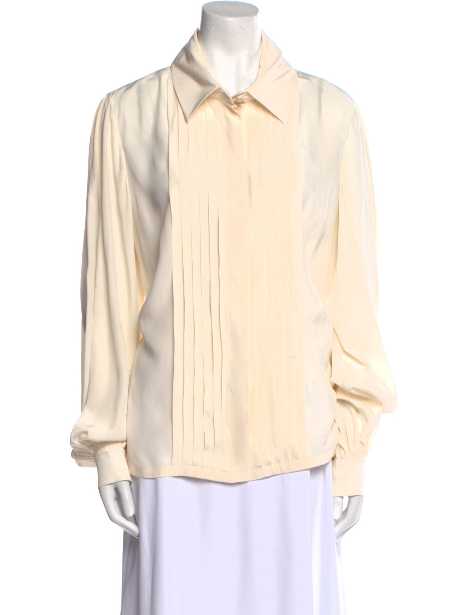 Chanel 2017 Silk Button-Up Top