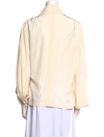 Chanel 2017 Silk Button-Up Top