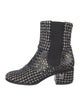 Chanel Interlocking CC Logo Tweed Chelsea Boots