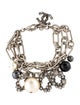 Chanel Faux Pearl 'COCO' Charm Bracelet