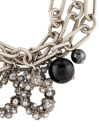 Chanel Faux Pearl 'COCO' Charm Bracelet