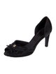 Chanel Interlocking CC Logo Satin D'Orsay Pumps