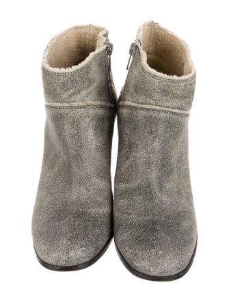 Chanel Interlocking CC Logo Suede Boots