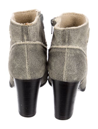 Chanel Interlocking CC Logo Suede Boots