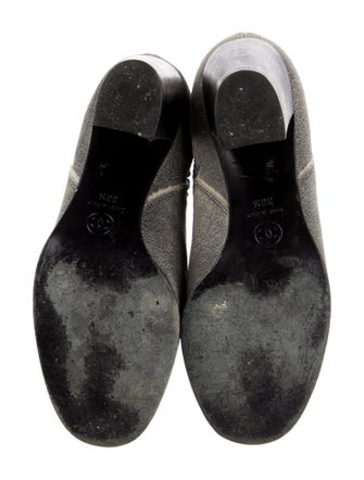 Chanel Interlocking CC Logo Suede Boots