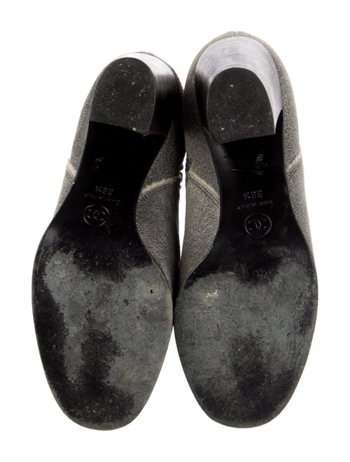 Chanel Interlocking CC Logo Suede Boots