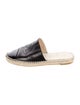 Chanel Interlocking CC Logo Leather Espadrilles