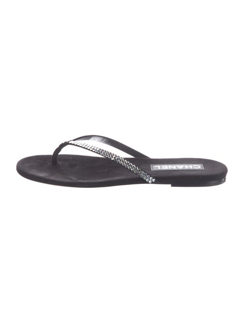 Chanel 2025 Interlocking CC Logo Flip Flops