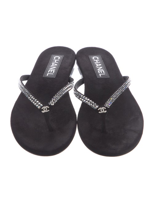 Chanel 2025 Interlocking CC Logo Flip Flops