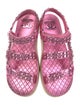 Chanel Interlocking CC Logo Leather Sandals