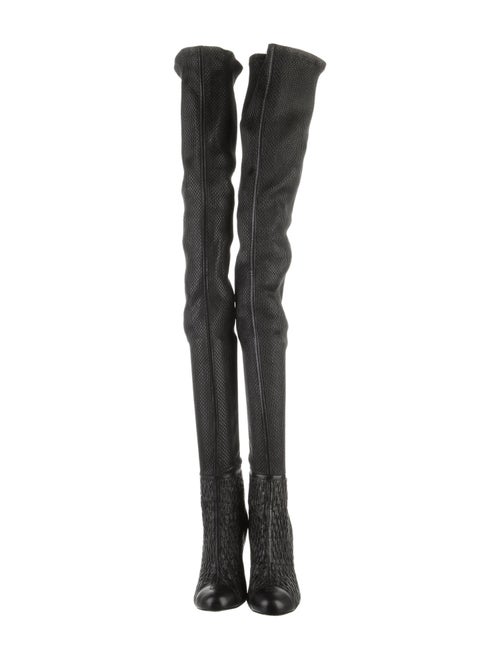 Chanel Interlocking CC Logo Leather Sock Boots