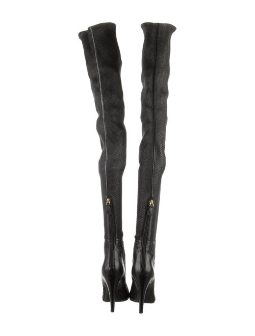 Chanel Interlocking CC Logo Leather Sock Boots