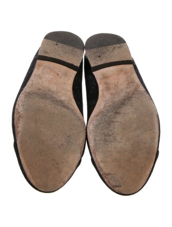 Chanel Interlocking CC Logo Canvas Ballet Flats