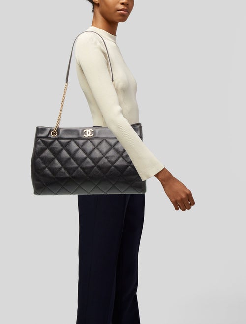 Chanel Quilted Shopping Tote