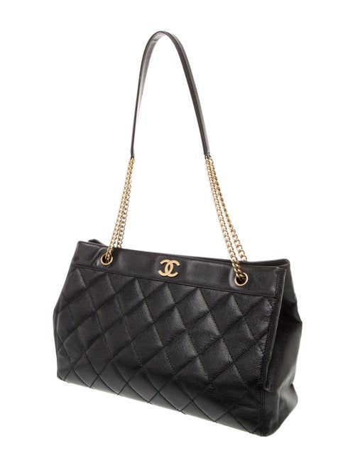 Chanel Quilted Shopping Tote