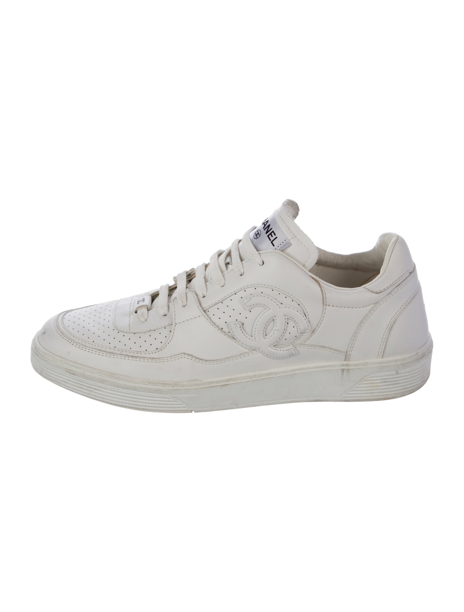 Chanel Interlocking CC Logo Calfskin Sneakers