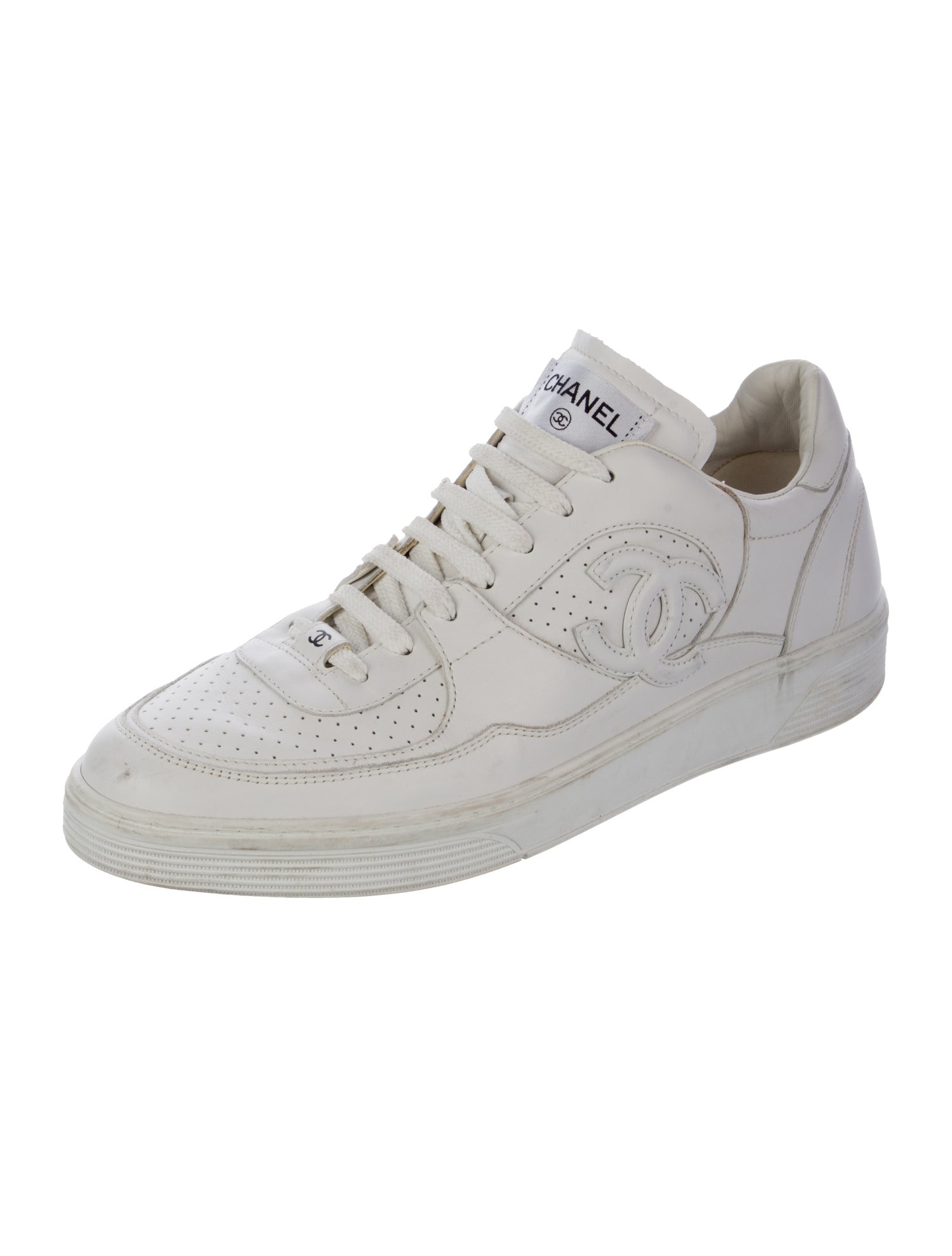 Chanel Interlocking CC Logo Calfskin Sneakers