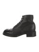 Chanel Interlocking CC Logo Leather Combat Boots